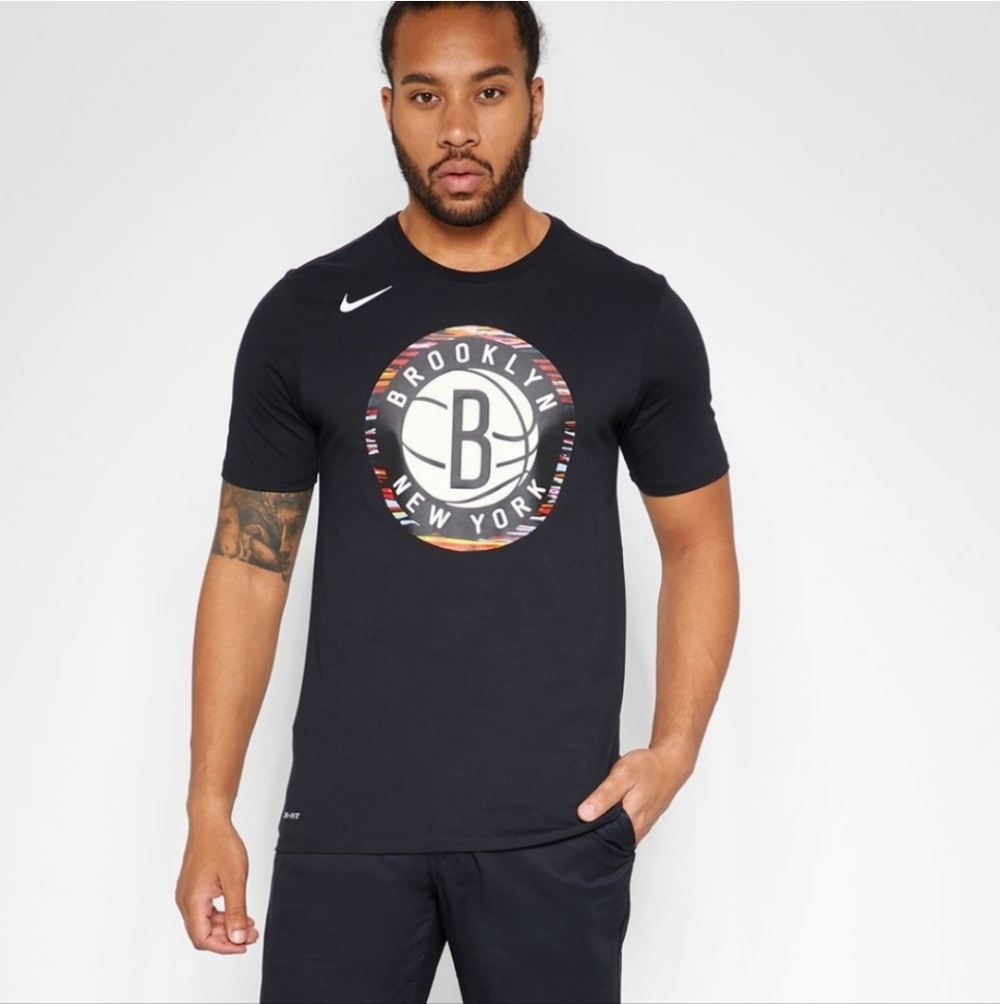 Nike NBA Brooklyn Nets City Edition Essential Dri-Fit Tee - Size Large Mens L